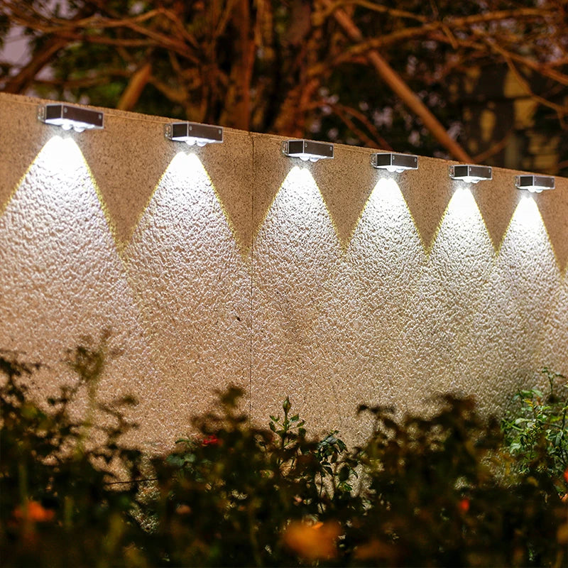 4 Pieces Solar LED Lights, Outdoor Lights Smart Light Sensor