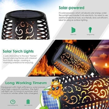 Solar Flame Torch Lights Flickering Light Waterproof Garden Decoration
