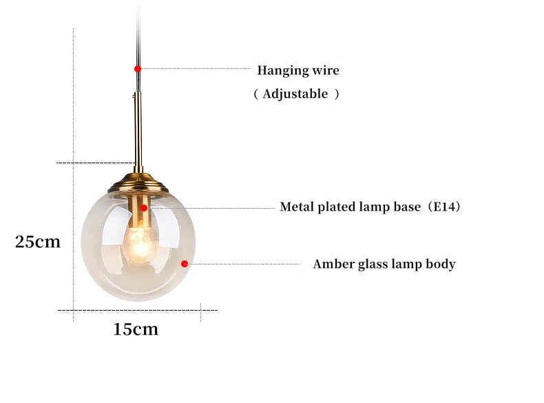 Modern Luxury Metal Chandelier Nordic Creative LED Glass