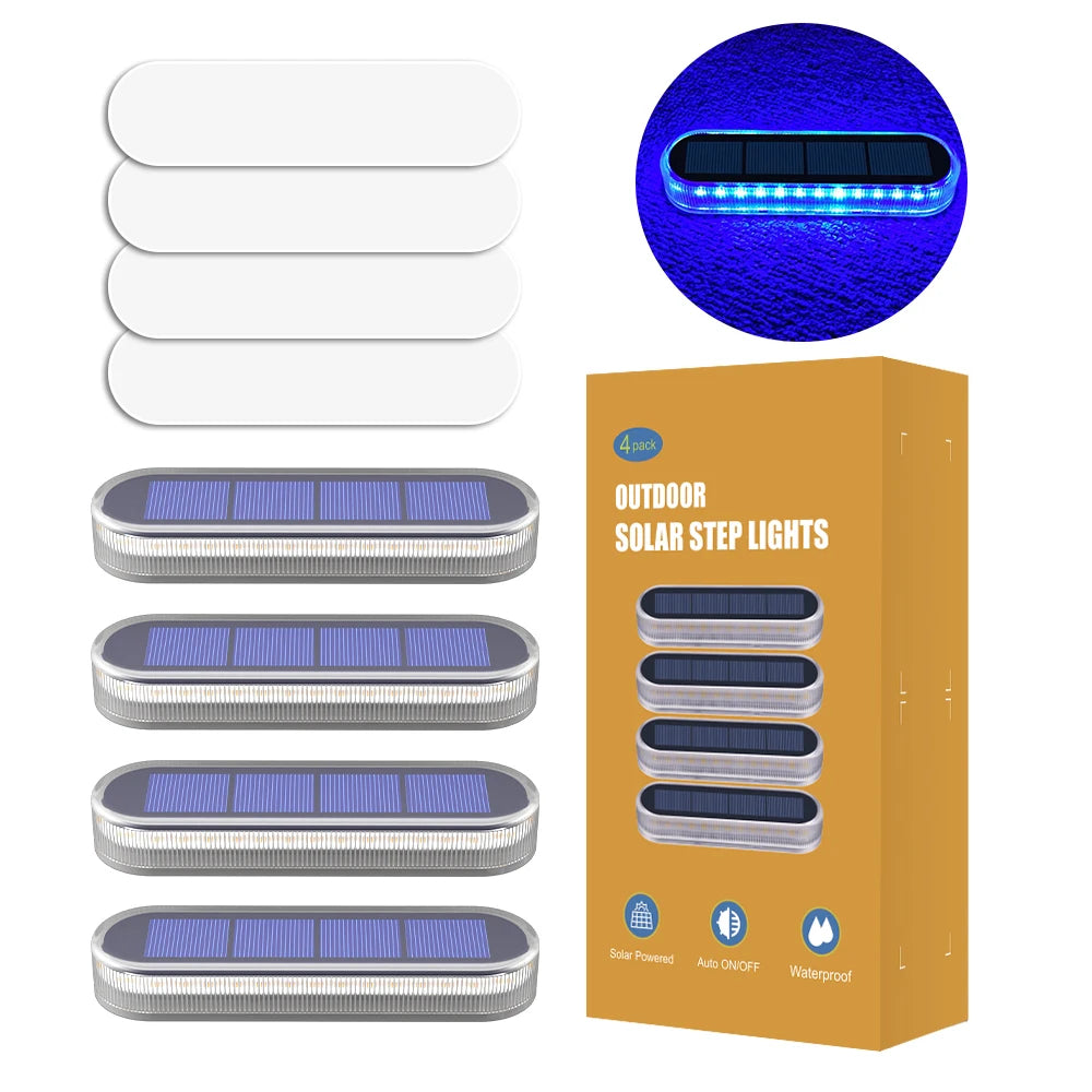Solar Deck Lights IP68 Waterproof Outdoor Auto On/Off Lighting