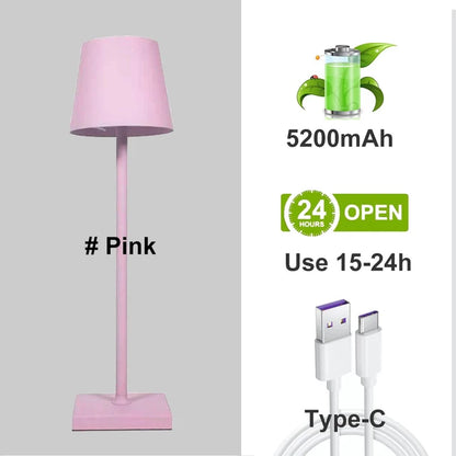 5200mAh USB Aluminum Alloy Desk Lamp LED Rechargeable
