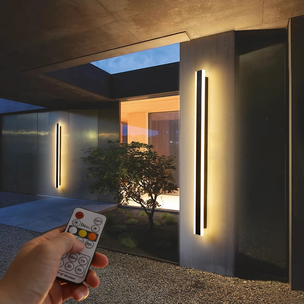 Garden LED Wall Light Remote Dimming Outdoor Lighting