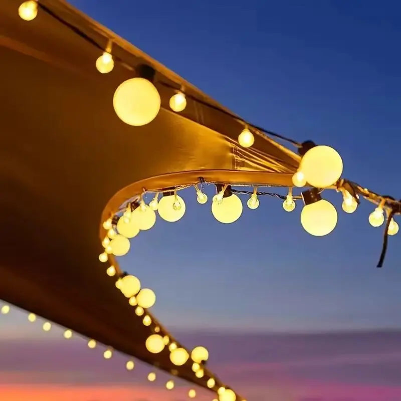 1PC LED Solar Light String Outdoor White Balls Decoration Lights