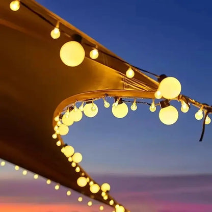 1PC LED Solar Light String Outdoor White Balls Decoration Lights