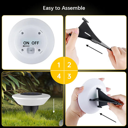 1/4 PCS Solar Ground Lights, Cool White/Warm IP65