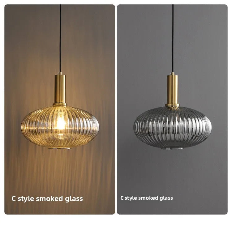 Simple Retro Single Head Ceiling Chandelier Creative  Light