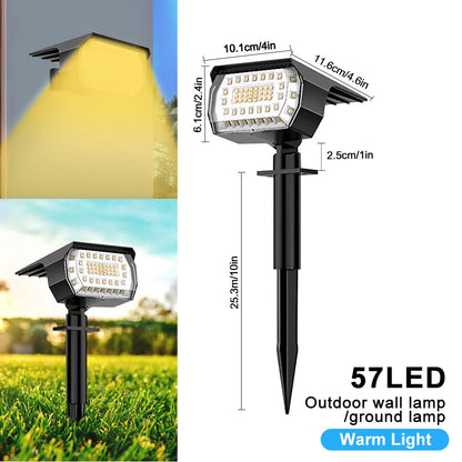 Solar Powered Wall Light Auto On/Off for Yard Garden Pathway