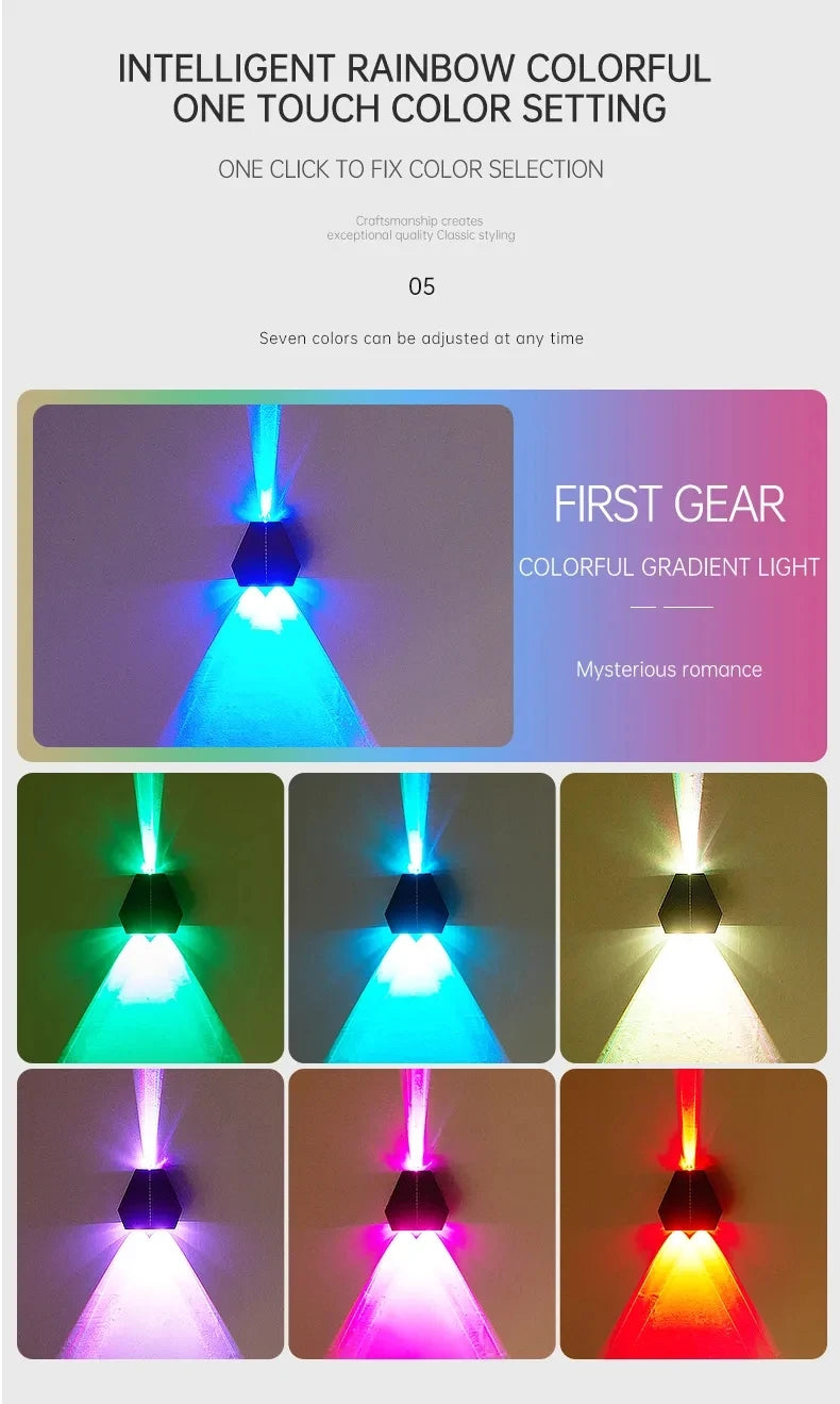 Outdoor LED Solar Wall Light ABS Garden Decoration Wall Light