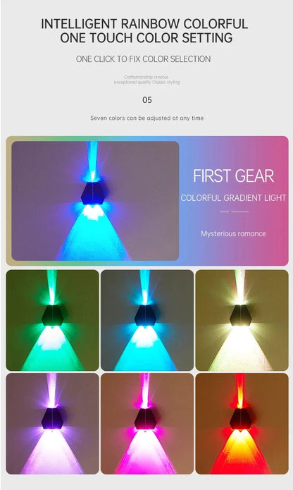 Outdoor LED Solar Wall Light ABS Garden Decoration Wall Light
