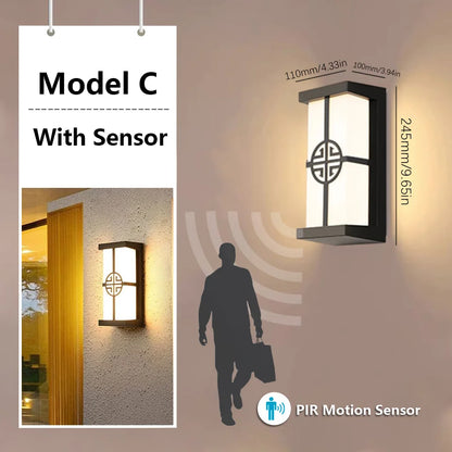 Outdoor Lamps Motion Sensor Wall Light Waterproof Lamp