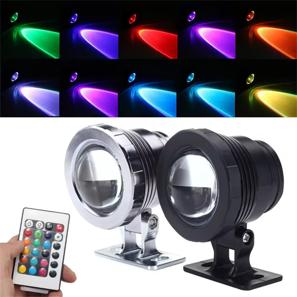 15W RGB LED Underwater Spotlight Bulbs Landscape Lamp