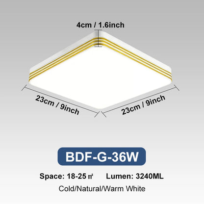 18W-48W LED Ceiling Light 15-30CM Square Ceiling Panel Light