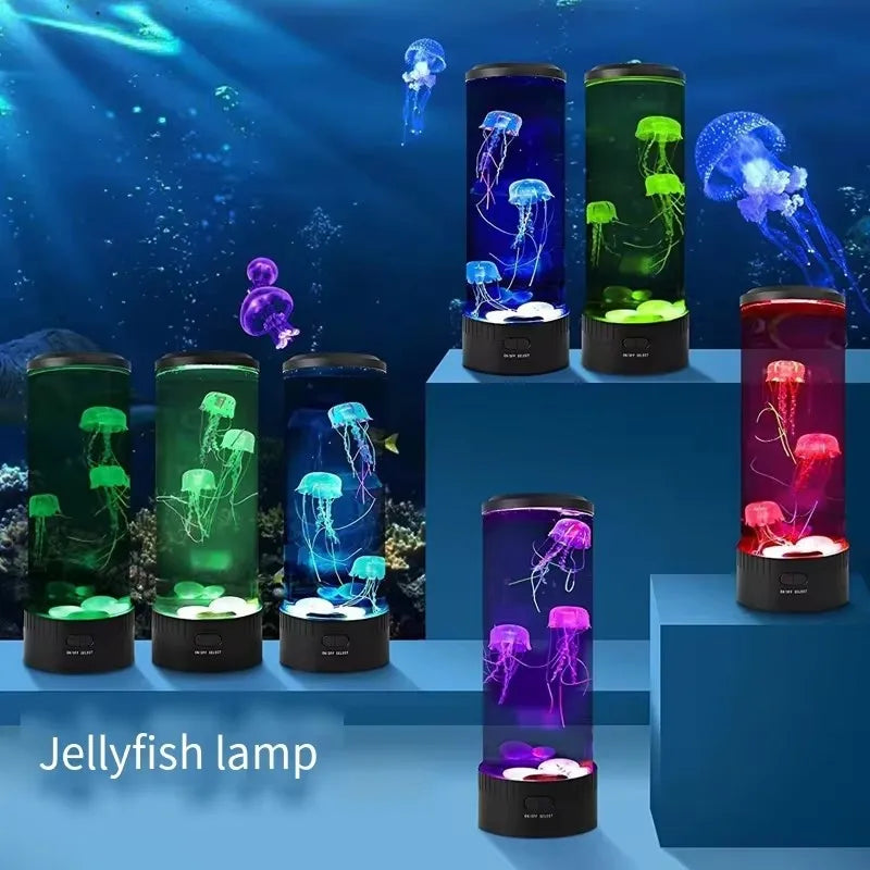 Jellyfish Lava Lamp Aquarium Ocean Night Lights