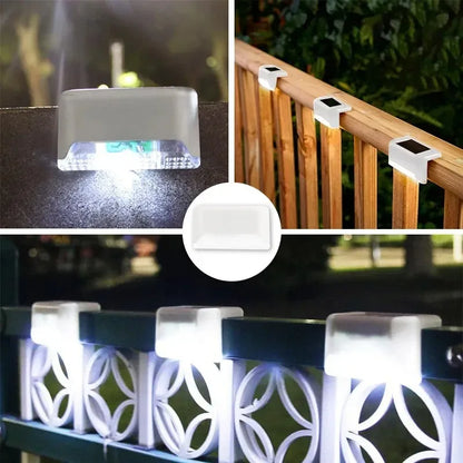 LED Solar Step Lamp Path Stair Outdoor Garden Lights