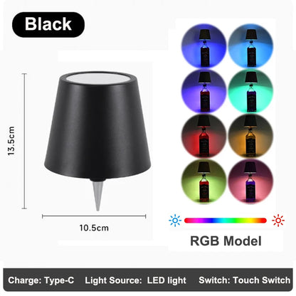KFV Wireless Table Lamp Wine Bottles LED Bottle Light