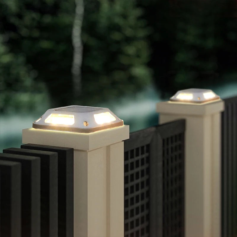 4PCS Solar Dock Lights 8LEDs Deck Driveway Light Outdoor