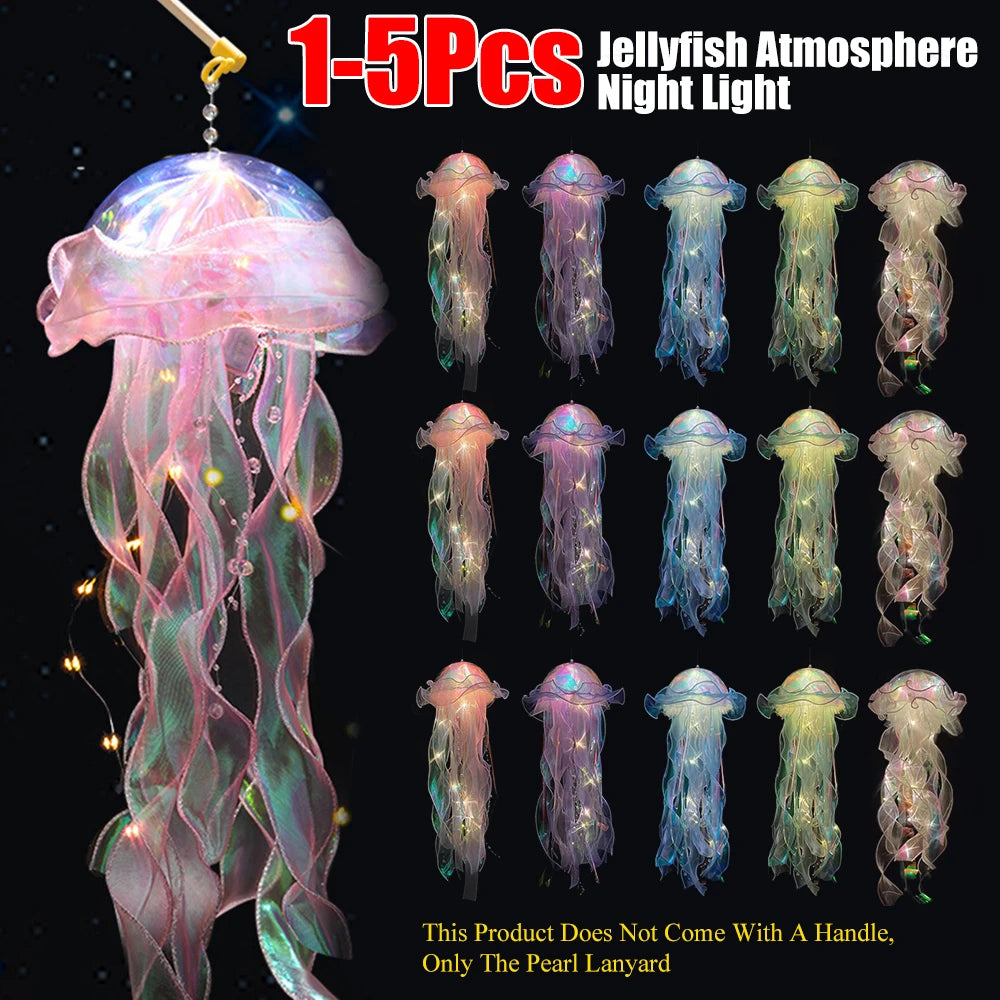 DIY Jellyfish Bedroom Light Lamp Hanging Ceiling Lanter