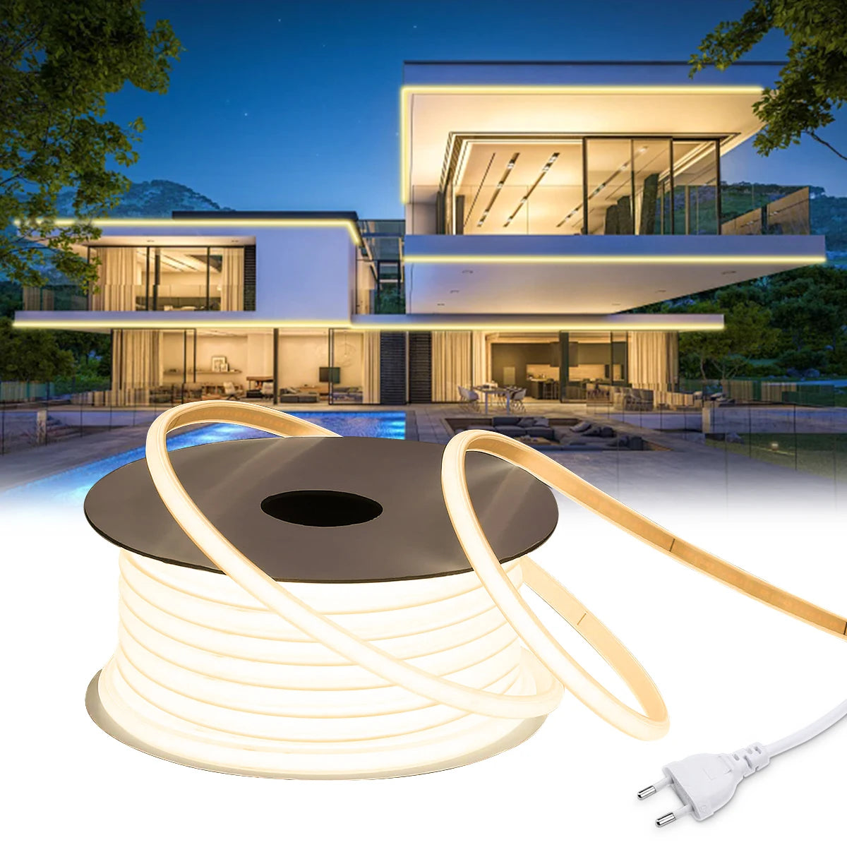110V 220V Cob LED Tape Outdoor Waterproof Christmas Decor
