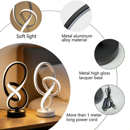 Simple and Creative LED Desk Lamp with USB Three Color Adjustable