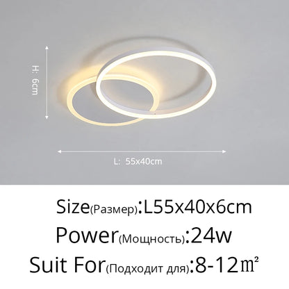 Modern Round Design Ceiling Lights  Circle Rings Lighting
