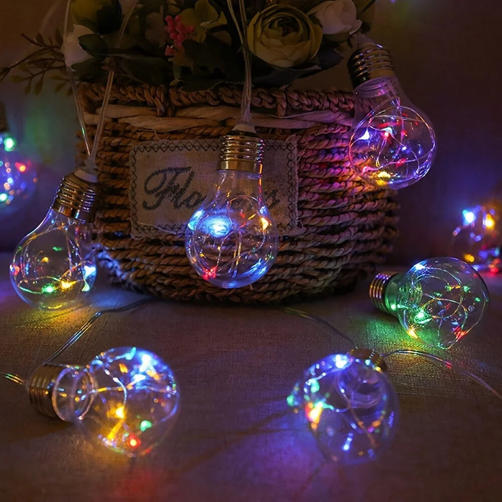 Solar Powered LED Copper Wire Hanging Lights