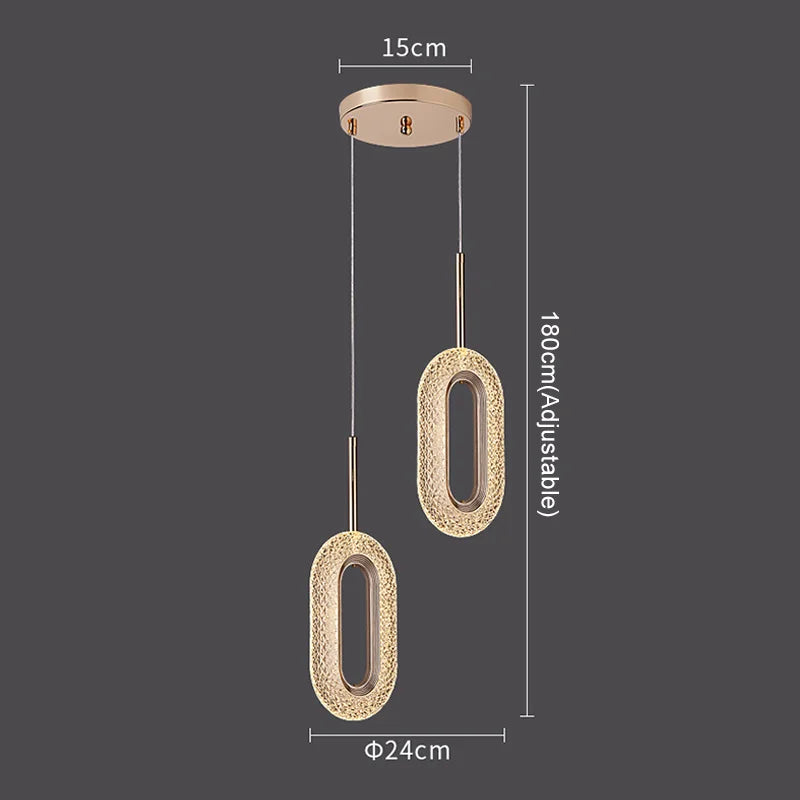 Modern Crystal LED Pendant Lamps Indoor Lighting For Home Decor