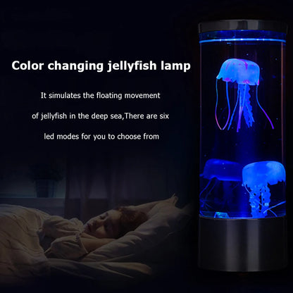 Simulated Jellyfish Cylindrical Quiet Light Home Decoration