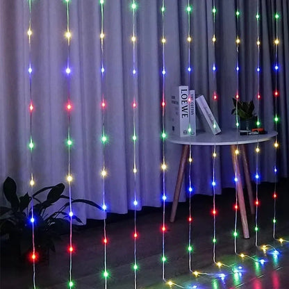 6x3M LED USB Curtain String Fairy Lights Christmas Garland
