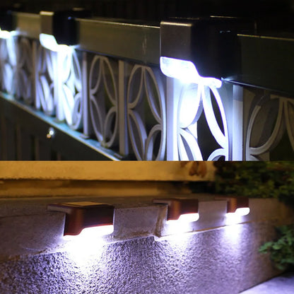 LED Solar Step Lamp Path Stair Outdoor Garden Lights