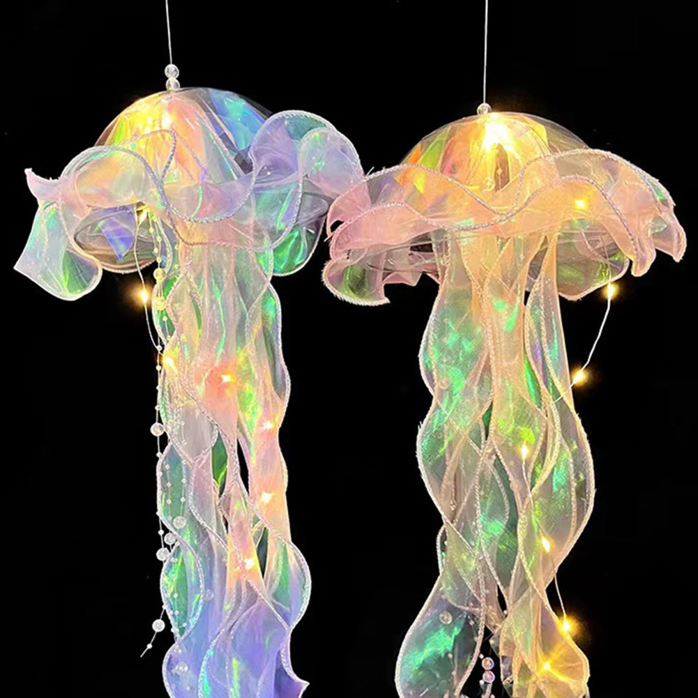 DIY Jellyfish Bedroom Light Lamp Hanging Ceiling Lanter