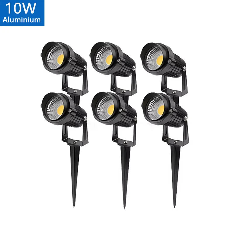 Outdoor Waterproof Spike Garden Path Green Spotlights