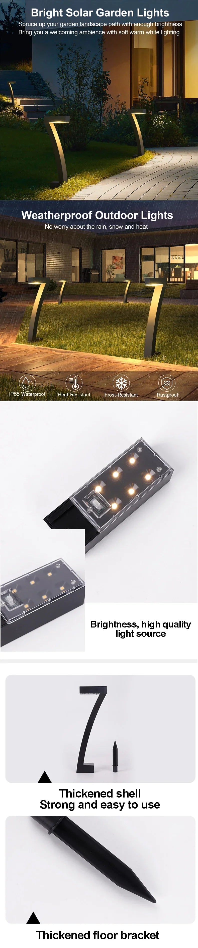 Solar LED Light Garden Lights Outdoor Lighting IP65 Waterproof