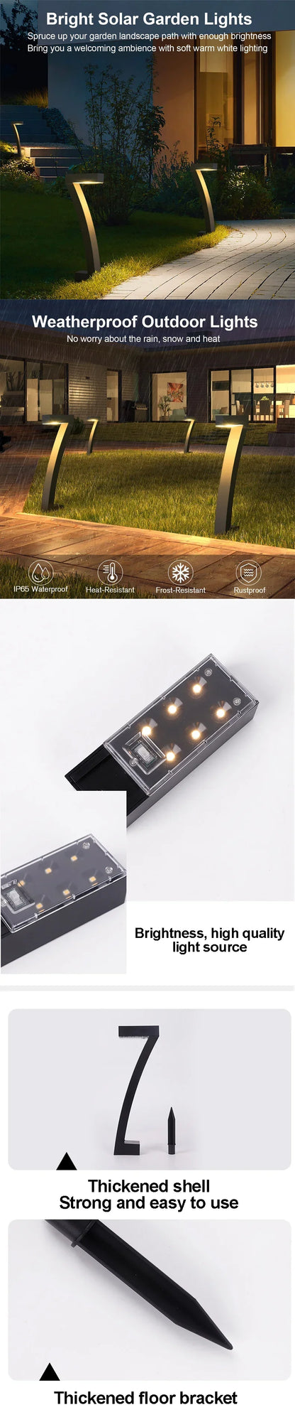 Solar LED Light Garden Lights Outdoor Lighting IP65 Waterproof