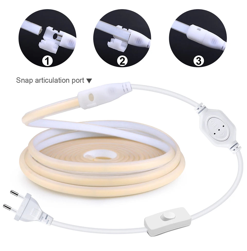 110V 220V Cob LED Tape Outdoor Waterproof Christmas Decor
