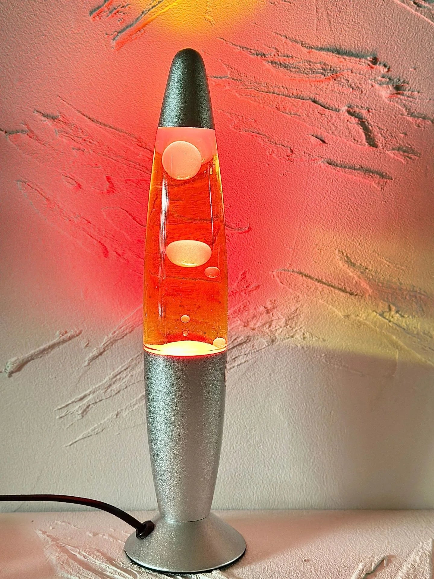 Jellyfish Decorative Lamp Metal Base Volcanic Lava Night Light