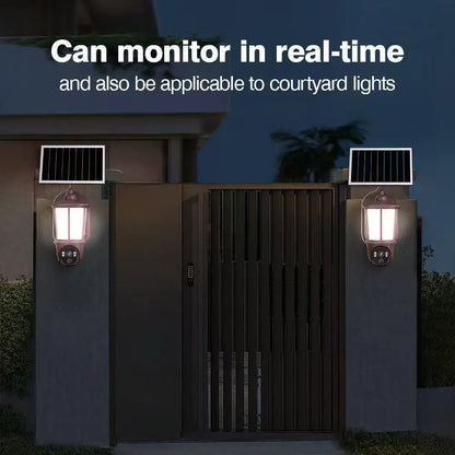 Solar LED Wall Light with 2.4G WIFI HD Camera Outdoor