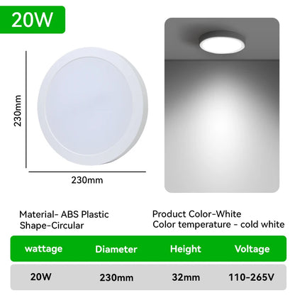 Led Ceiling Lights Fixture 110V 220V Ultra Thin Panel Lamp