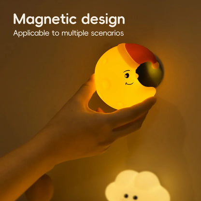 Silicone Star Moon Night Light Rechargable Sleeping Wall