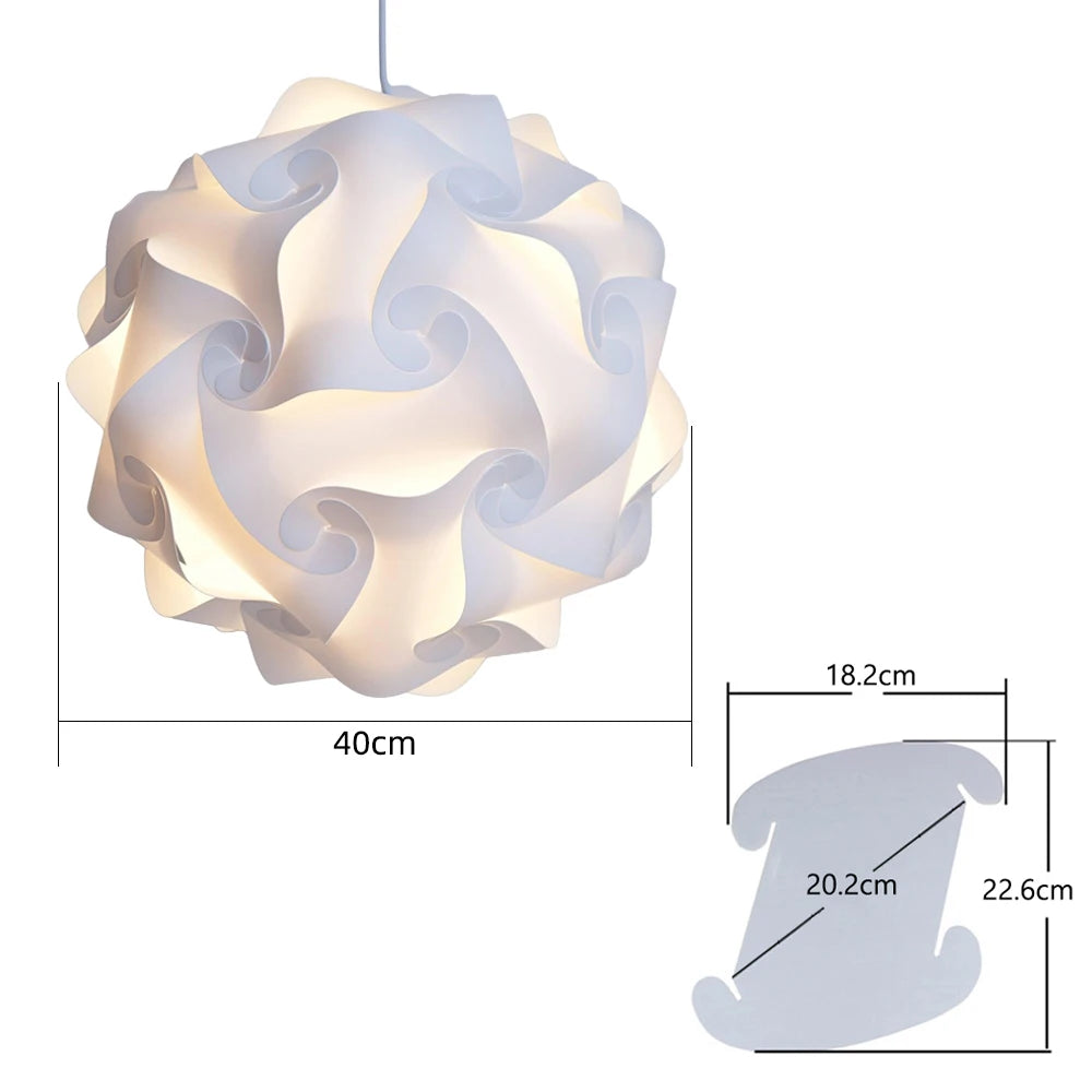 Modern Creative IQ DIY Puzzle Lampshade Lamp Nordic Light