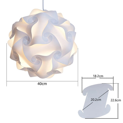 Modern Creative IQ DIY Puzzle Lampshade Lamp Nordic Light