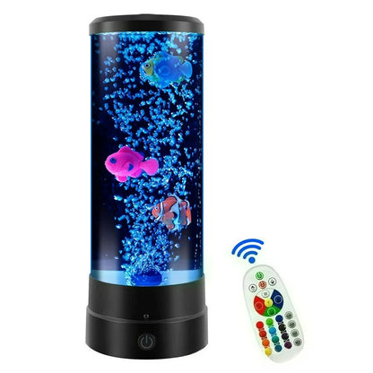 LED Lava Volcano Lamp with Remote Control RGB Light