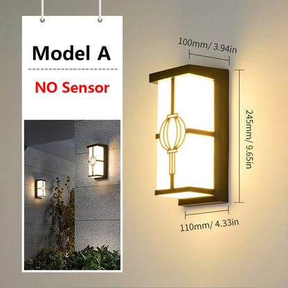 Outdoor Lamps Motion Sensor Wall Light Waterproof Lamp
