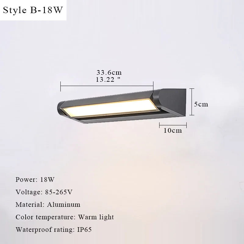 Outdoor Wall Light LED 350Adjustable Angle Waterproof Wall Lamp