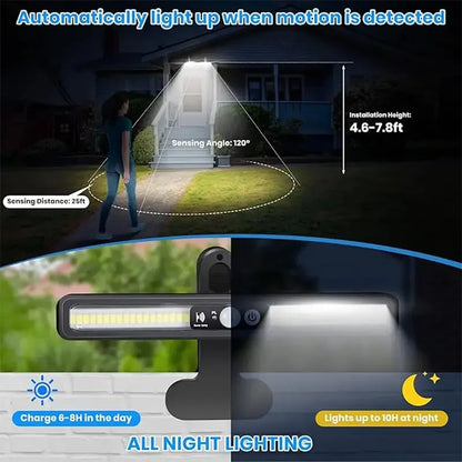 1/2/4 Packs Solar Outdoor Wall Light with Motion Sensor
