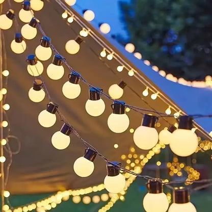 1PC LED Solar Light String Outdoor White Balls Decoration Lights
