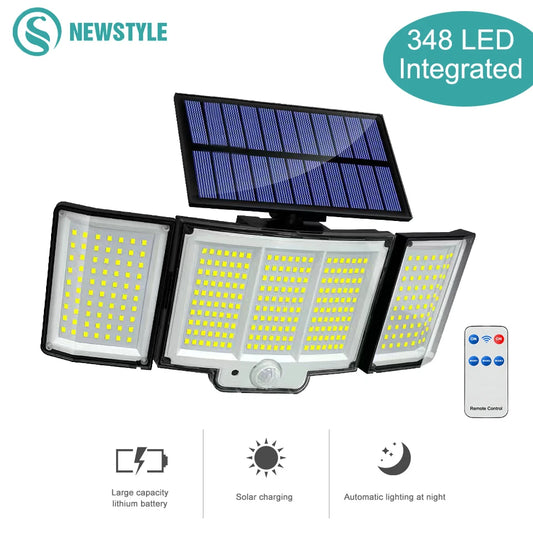 Solar Light Outdoor 328/348 LED Integrated Super Bright Motion