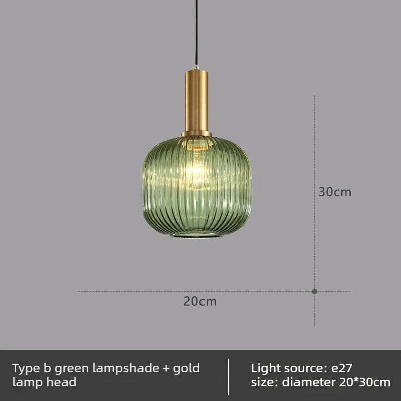 Simple Retro Single Head Ceiling Chandelier Creative  Light