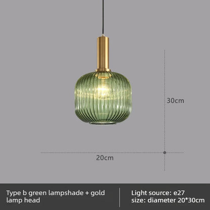 Simple Retro Single Head Ceiling Chandelier Creative  Light