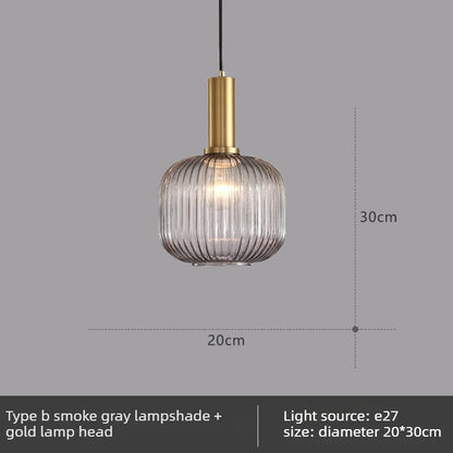 Simple Retro Single Head Ceiling Chandelier Creative  Light