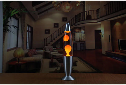 Jellyfish Decorative Lamp Metal Base Volcanic Lava Night Light
